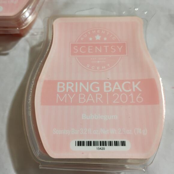 Scentsy Bar BUBBLE GUM 3.2 oz Authentic(Set of 3) scented wax - Picture 2 of 3
